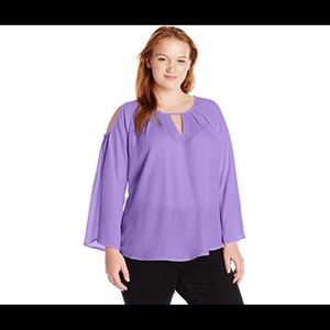 Melissa McCarthy Seven7 Cold Shoulder Top